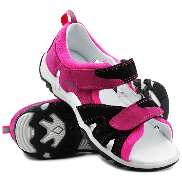 Sandały Buty Bartek t-16187-7/V42 Sportowe Sandały dla Dziewczynki na Rzepy