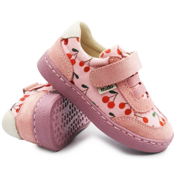 Buty Na Wiosnę Dla dziewczynki Wisienki Mido 20-61 Cherry Pink