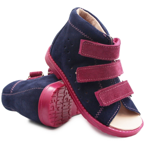 Buty profilaktyczne sandały ortopedyczne z obcasem thomasa dla dziewczynki Dawid 1041,1042,1043