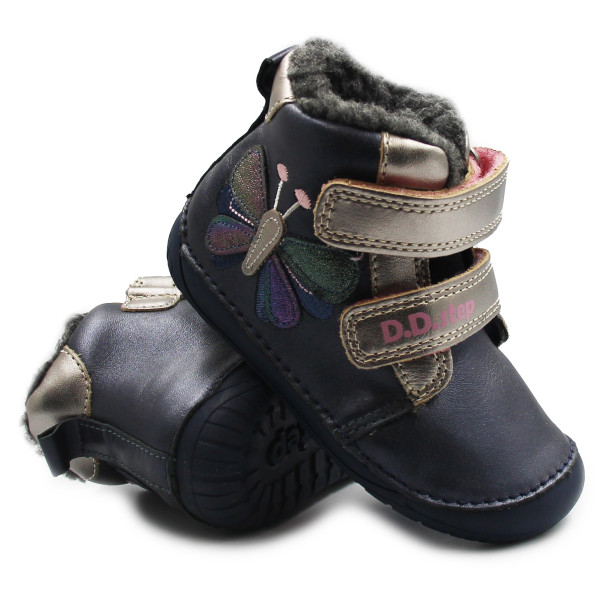 Buty Zimowe Dla Dziewczynki Ocieplane Podeszwa Barefoot DD STEP W070-422522Q