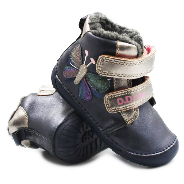 Buty Zimowe Dla Dziewczynki Ocieplane Podeszwa Barefoot DD STEP W070-422522Q